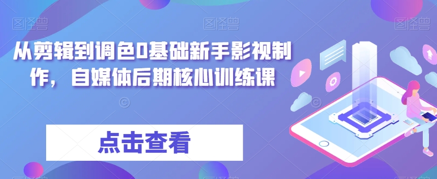 从剪辑到调色0基础新手影视制作，自媒体后期核心训练课-副业宇宙