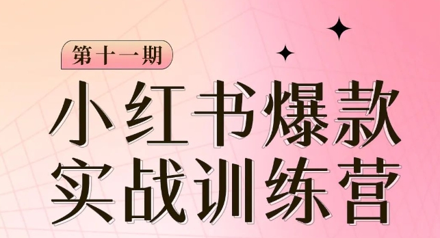 小红书博主爆款训练营第11期，手把手教你从0-1做小红书，从定位到起号到变现-副业宇宙