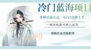 冷门蓝海项目，操作简单，小白3分钟上手，多种引流方式，保姆式全流程教学【揭秘】-副业宇宙