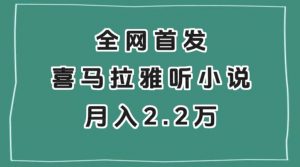 全网首发，喜马拉雅挂机听小说月入2万＋【揭秘】-副业宇宙
