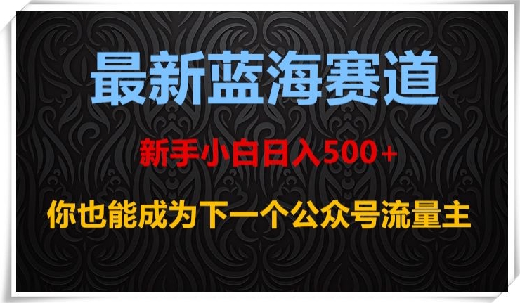 最新蓝海赛道，新手小白日入500+，你也能成为下一个公众号流量主【揭秘】-副业宇宙