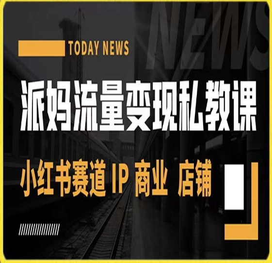 派妈流量变现私教课，小红书赛道IP  商业  店铺 -副业宇宙