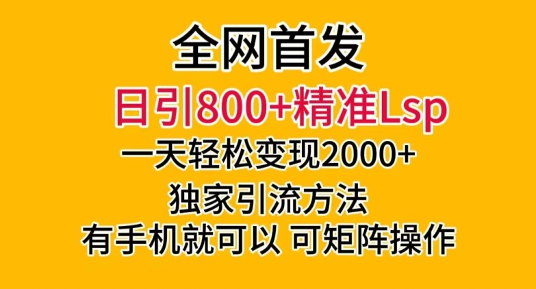 全网首发！日引800+精准老色批，一天变现2000+，独家引流方法，可矩阵操作【揭秘】-副业宇宙