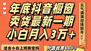 外面收费6890元年底抖音橱窗卖货最新一期,小白月入3万,适合小白上班族宝妈【揭秘】-副业宇宙