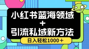 小红书蓝海虚拟＋引流私域新方法，100%不限流，日入轻松1000＋，小白无脑操作【揭秘】-副业宇宙