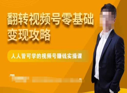 微信视频号零基础变现攻略，人人皆可学的视频号赚钱实操课-副业宇宙