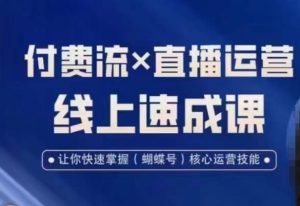 视频号付费流实操课程,付费流✖️直播运营速成课,让你快速掌握视频号核心运营技能-副业宇宙