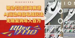 被动引流蓝海赛道,AJ运动用品私域玩法,无限复购年入百万【揭秘】-副业宇宙
