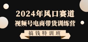 2024年风口赛道视频号电商带货训练营搞钱特训班，带领大家快速入局自媒体电商带货-副业宇宙