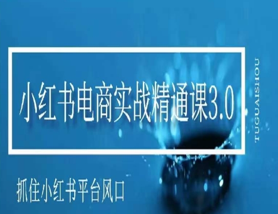小红书电商实战精通课3.0，抓住小红书平台的风口，不错过有一个赚钱的机会-副业宇宙