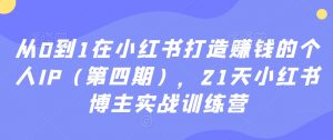 从0到1在小红书打造赚钱的个人IP(第四期),21天小红书博主实战训练营-副业宇宙