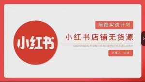 安琪-小红书店铺无货源实战，开店到售后全流程操作-副业宇宙