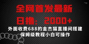 全网首发最新,日撸2000+,外面收费688的金杰猫直播间搭建,保姆级教程小白可操作【揭秘】-副业宇宙
