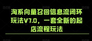 淘系向量召回信息流闭环玩法V7.0，一套全新的起店流程玩法-副业宇宙