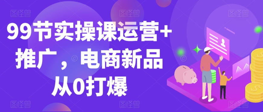 99节实操课运营+推广，电商新品从0打爆-副业宇宙