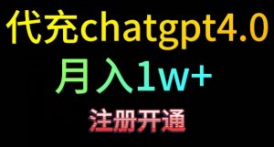 代充chatgpt4，日入500+，精准引流，暴力变现【揭秘】-副业宇宙