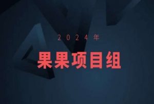 2024年果果项目组项目合集-果果最新项目-副业宇宙