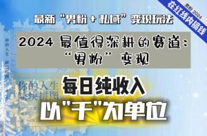 【私域流量最值钱】把“男粉”流量打到手，你便有无数种方法可以轻松变现，每日纯收入以“千”为单位-副业宇宙