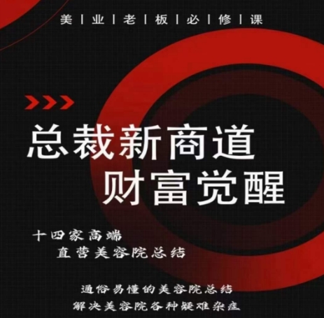总裁新商道(美业老板必修课)，通俗易懂的美容院总结，解决美容院各种疑难杂症-副业宇宙