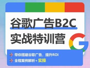 谷歌广告B2C实战特训营,500+谷歌账户总结经验,实战演示如何从0-1搭建广告账户-副业宇宙