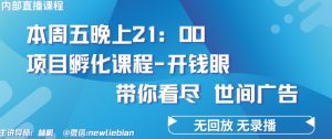 4.26日内部回放课程《项目孵化-开钱眼》赚钱的底层逻辑【揭秘】-副业宇宙