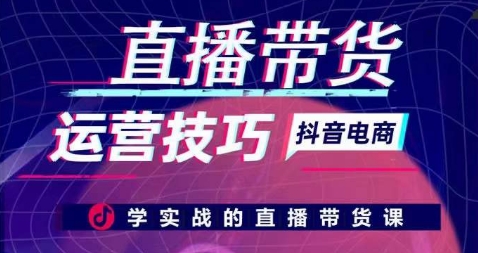 直播带货运营技巧，学实战的直播带货课-副业宇宙
