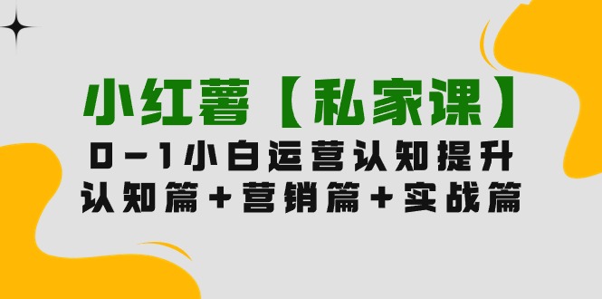 小红薯【私家课】0-1玩赚小红书内容营销，认知篇+营销篇+实战篇（11节课）-副业宇宙