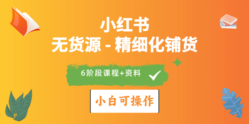 2024小红书电商风口正盛，全优质课程、适合小白（无货源）精细化铺货实战-副业宇宙
