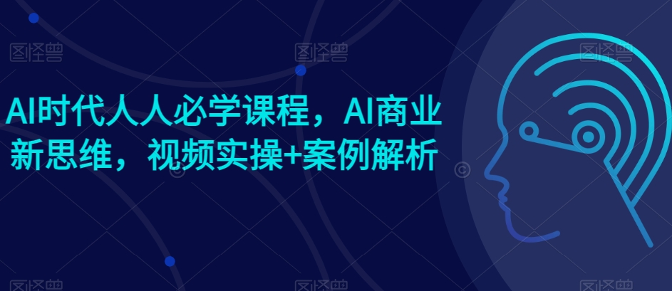 AI时代人人必学课程，AI商业新思维，视频实操+案例解析【赠AI商业爆款案例】-副业宇宙
