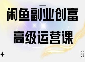 闲鱼电商运营高级课程，一部手机学会闲鱼开店赚钱-副业宇宙