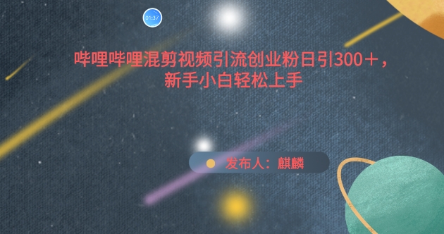 哔哩哔哩混剪视频引流创业粉日引300+，新手小白轻松上手【揭秘】-副业宇宙