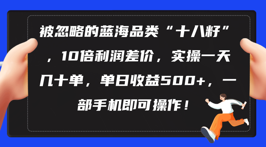 被忽略的蓝海品类“十八籽”，10倍利润差价，实操一天几十单 单日收益500+-副业宇宙