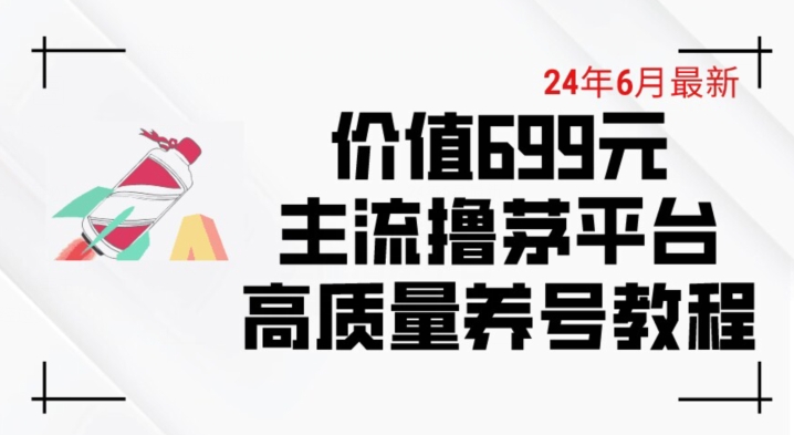 6月最新价值699的主流撸茅台平台精品养号下车攻略【揭秘】-副业宇宙