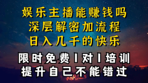 现在做娱乐主播真的还能变现吗，个位数直播间一晚上变现纯利一万多-副业宇宙