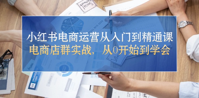 小红书电商运营从入门到精通课，电商店群实战，从0开始到学会-副业宇宙