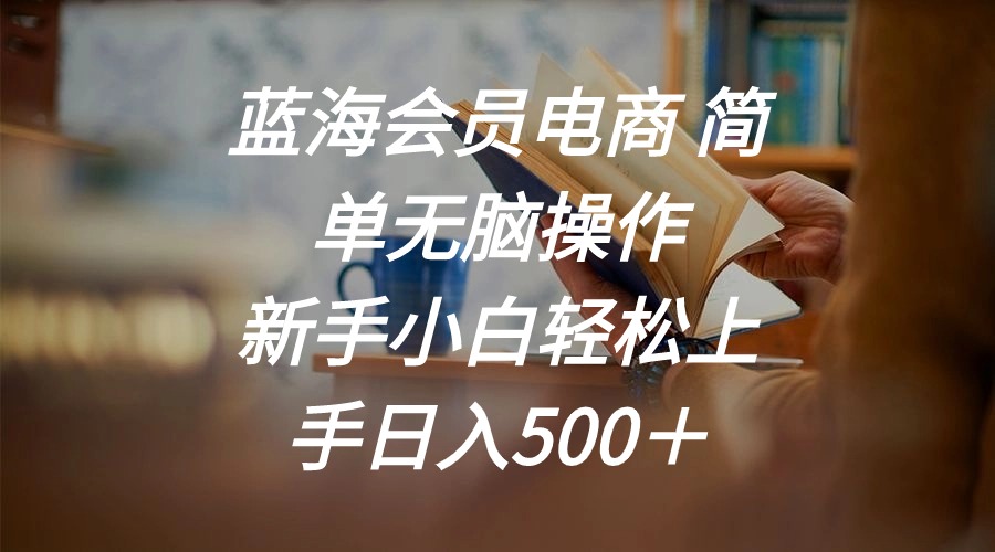 蓝海会员电商 简单无脑操作 新手小白轻松上手日入500＋-副业宇宙