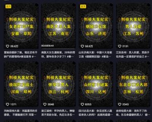 大案纪实解说课,2024年最新抖音大案教学教程-副业宇宙