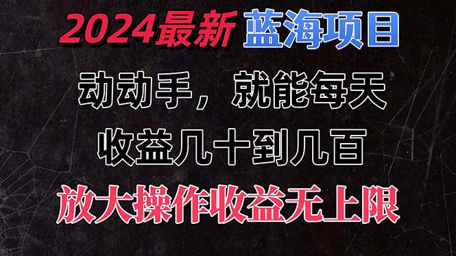 有手就行的2024全新蓝海项目，每天1小时收益几十到几百，可放大操作-副业宇宙