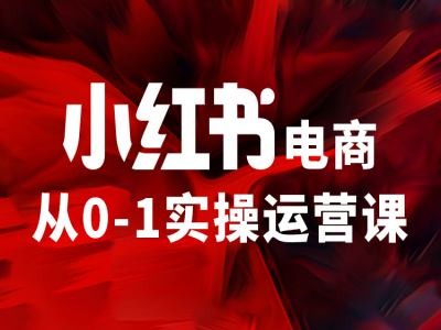 小红书电商从0-1实操运营课，让你从小白到精英-副业宇宙