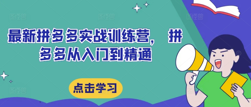 最新拼多多实战训练营， 拼多多从入门到精通-副业宇宙