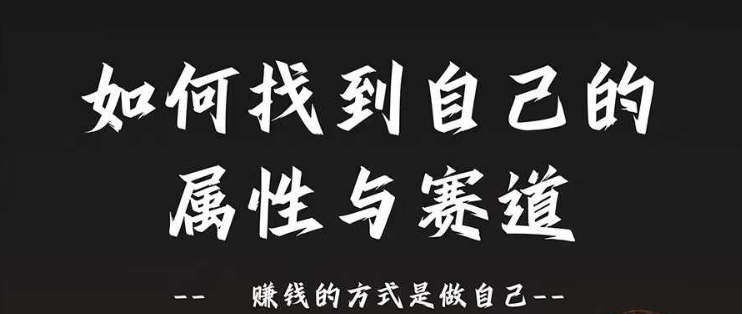 赛道和属性2.0：如何找到自己的属性与赛道，赚钱的方式是做自己-副业宇宙