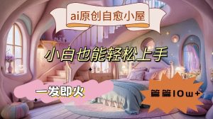 ai原创治愈小屋,小白也能轻松上手,一发即火,篇篇10w+【揭秘】-副业宇宙
