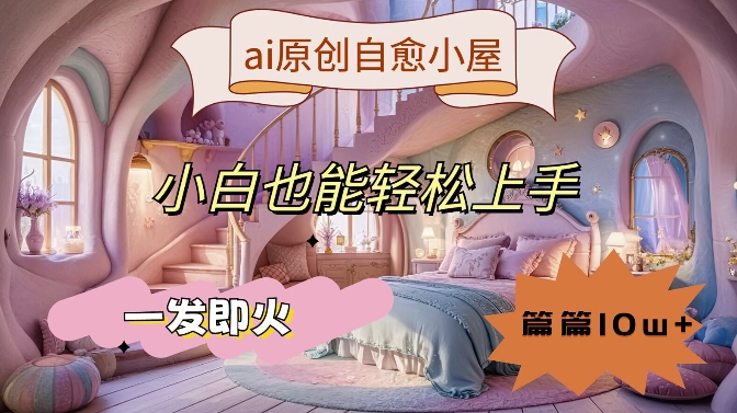 ai原创治愈小屋，小白也能轻松上手，一发即火，篇篇10w+【揭秘】-副业宇宙