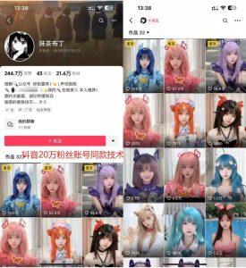 云天二次元美女起号教学,月涨10万粉丝,不判搬运-副业宇宙