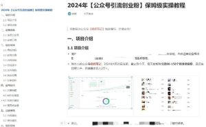 公众号引流创业粉,学会这个方法,你也能月入30000+ (陪跑项目)-副业宇宙