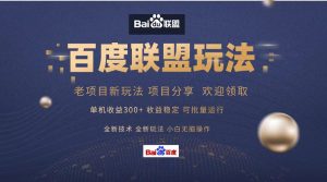 百度联盟 单机300+课程分享 小白可无脑操作-副业宇宙